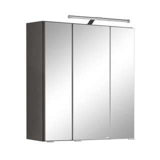 Spiegel Badschrank in Dunkelgrau 60 cm breit