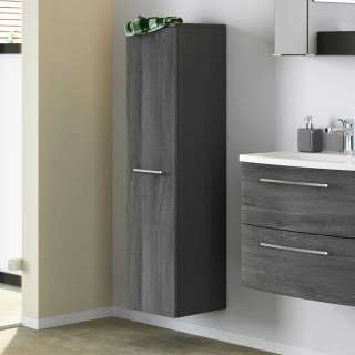 Design Hochschrank für Bad Eiche Grau Optik