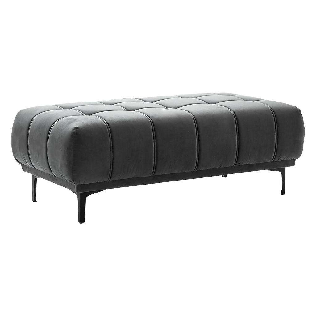 HOCKER Velours Grau
