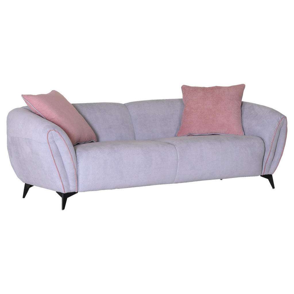 MEGASOFA Mikrofaser Rosa, Hellblau