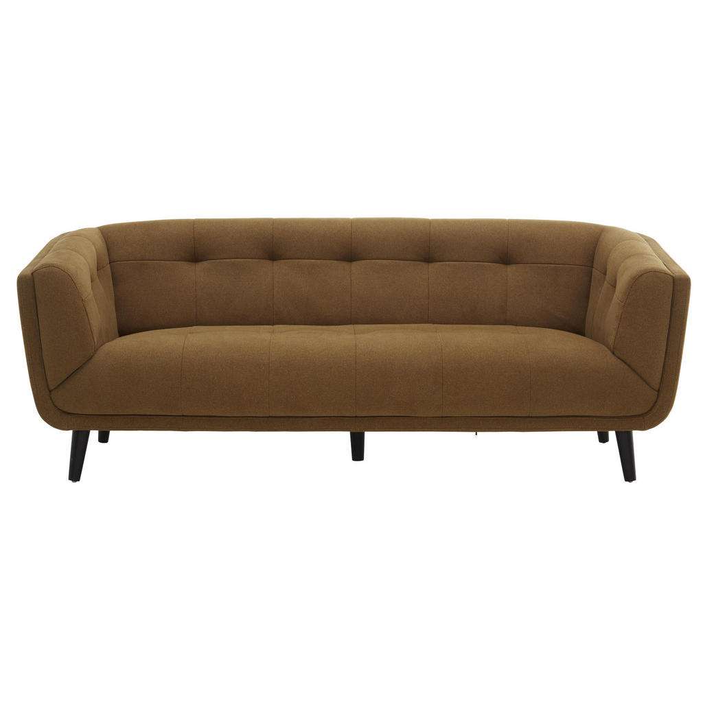 DREISITZER-SOFA Mikrofaser Gelb, Schwarz