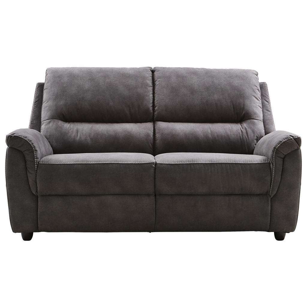 ZWEISITZER-SOFA Mikrofaser Dunkelgrau