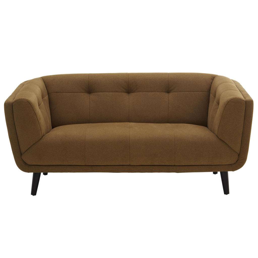 ZWEISITZER-SOFA Mikrofaser Gelb, Schwarz
