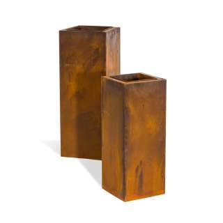 home24 Pflanzsaeulen-Set Rost (2-teilig)