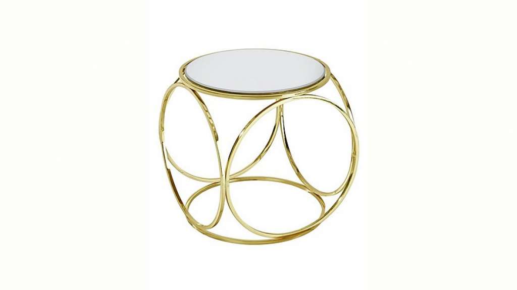 heine home Beistelltisch goldfarben lackiert