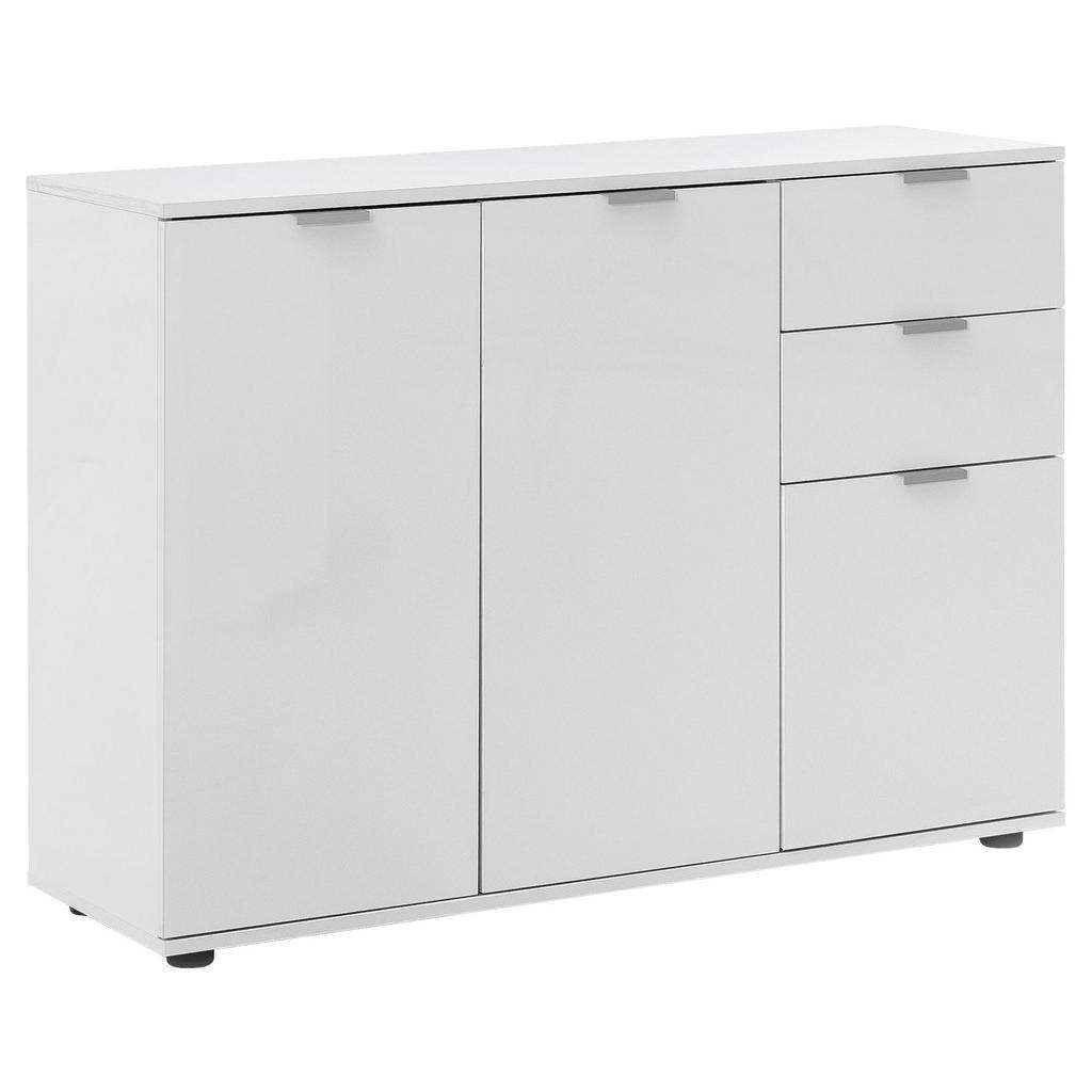 SIDEBOARD Hochglanz, lackiert, melaminharzbeschichtet Weiß