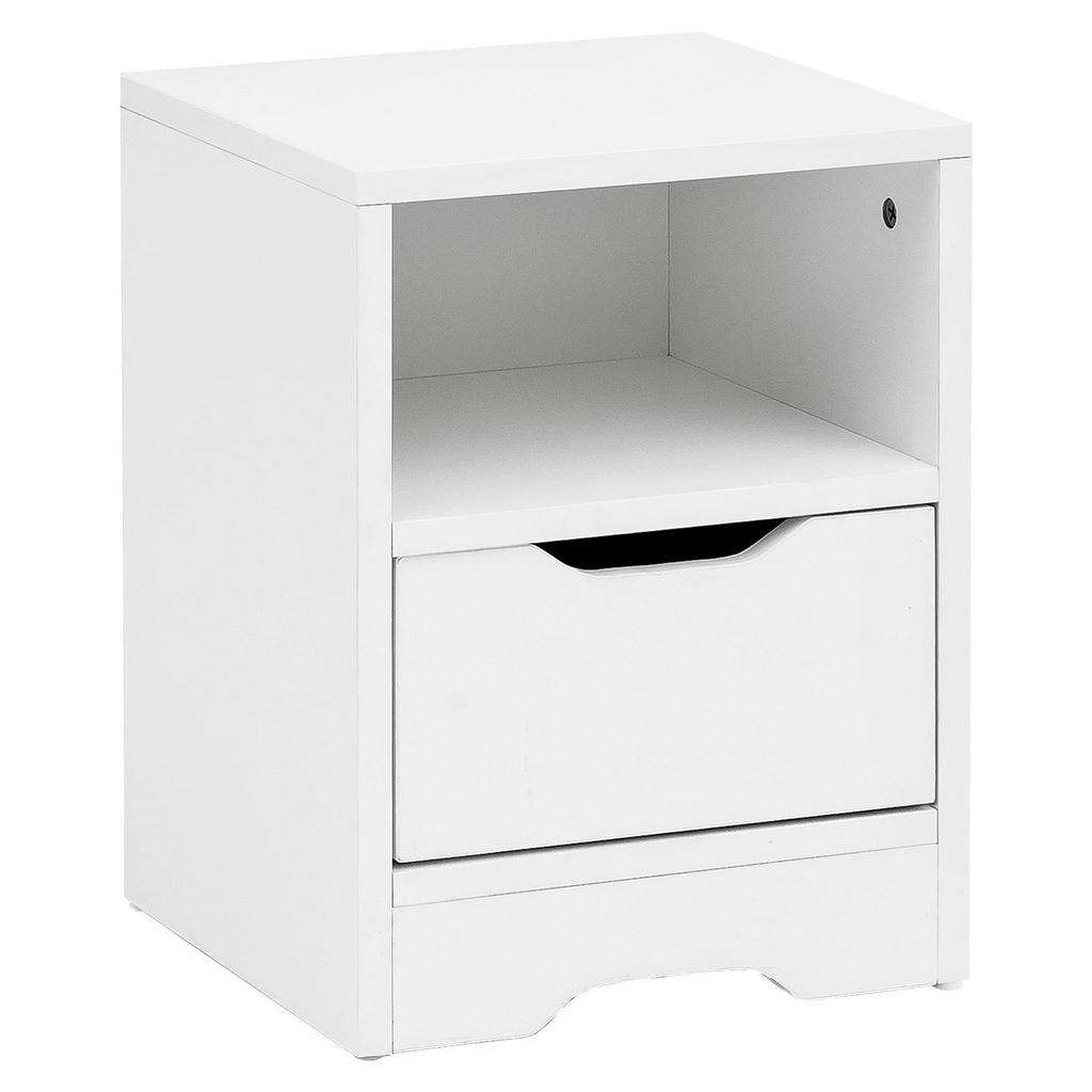 NACHTKÄSTCHEN Weiß 31/43/31 cm