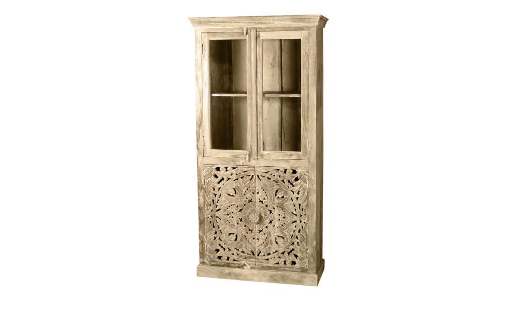 Vitrine  Boreano ¦ holzfarben ¦ Maße (cm): B: 90 H: 180 T: 45 Kommoden & Sideboards > Vitrinen - Höffner