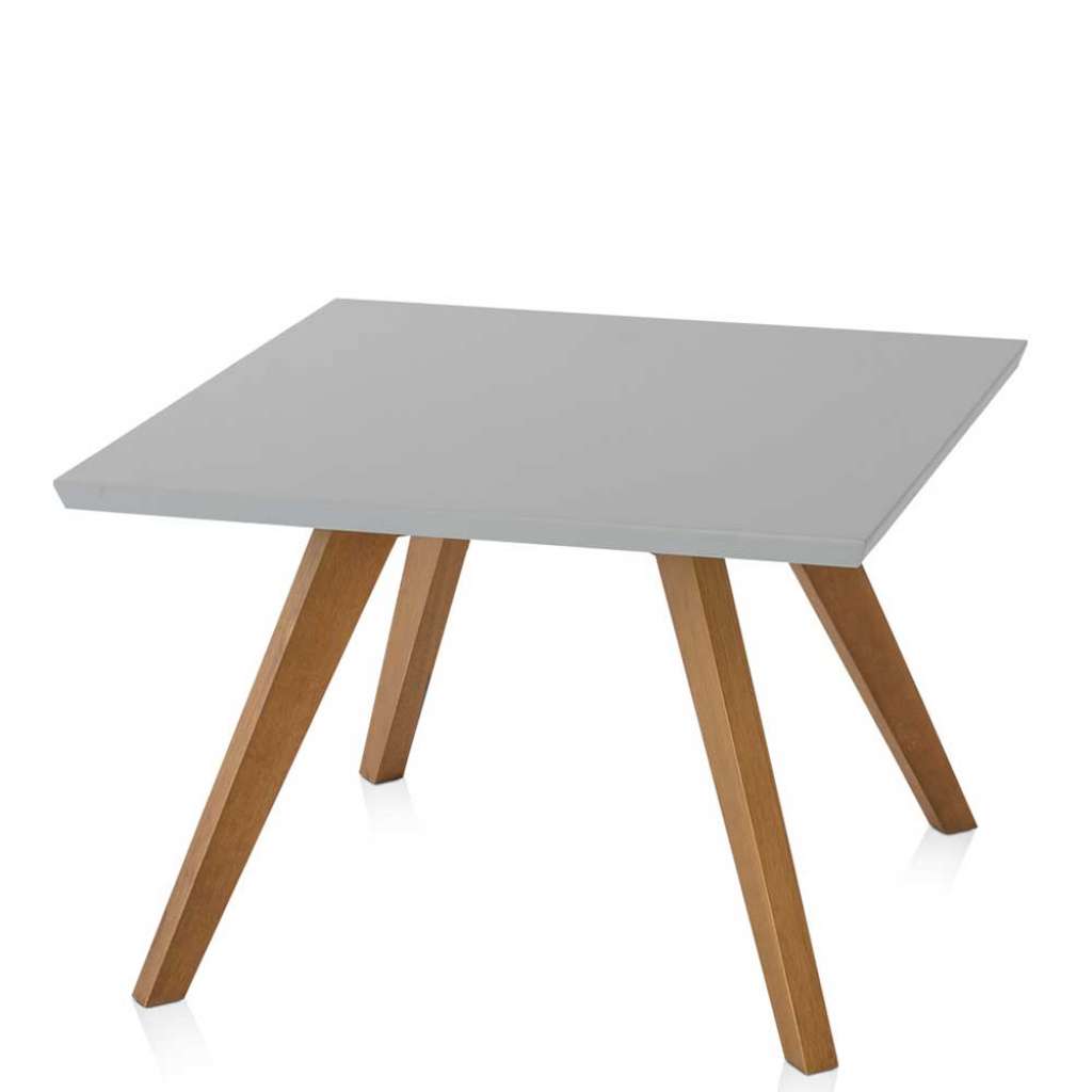 Beistelltisch in Hellgrau und Eichefarben 65 cm breit