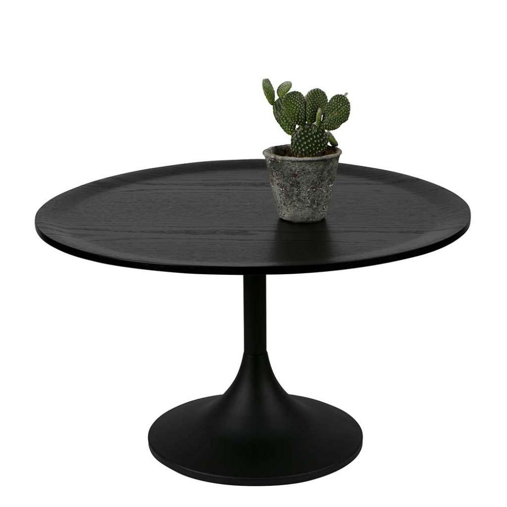 Designercouchtisch in Schwarz Trompetenfuß