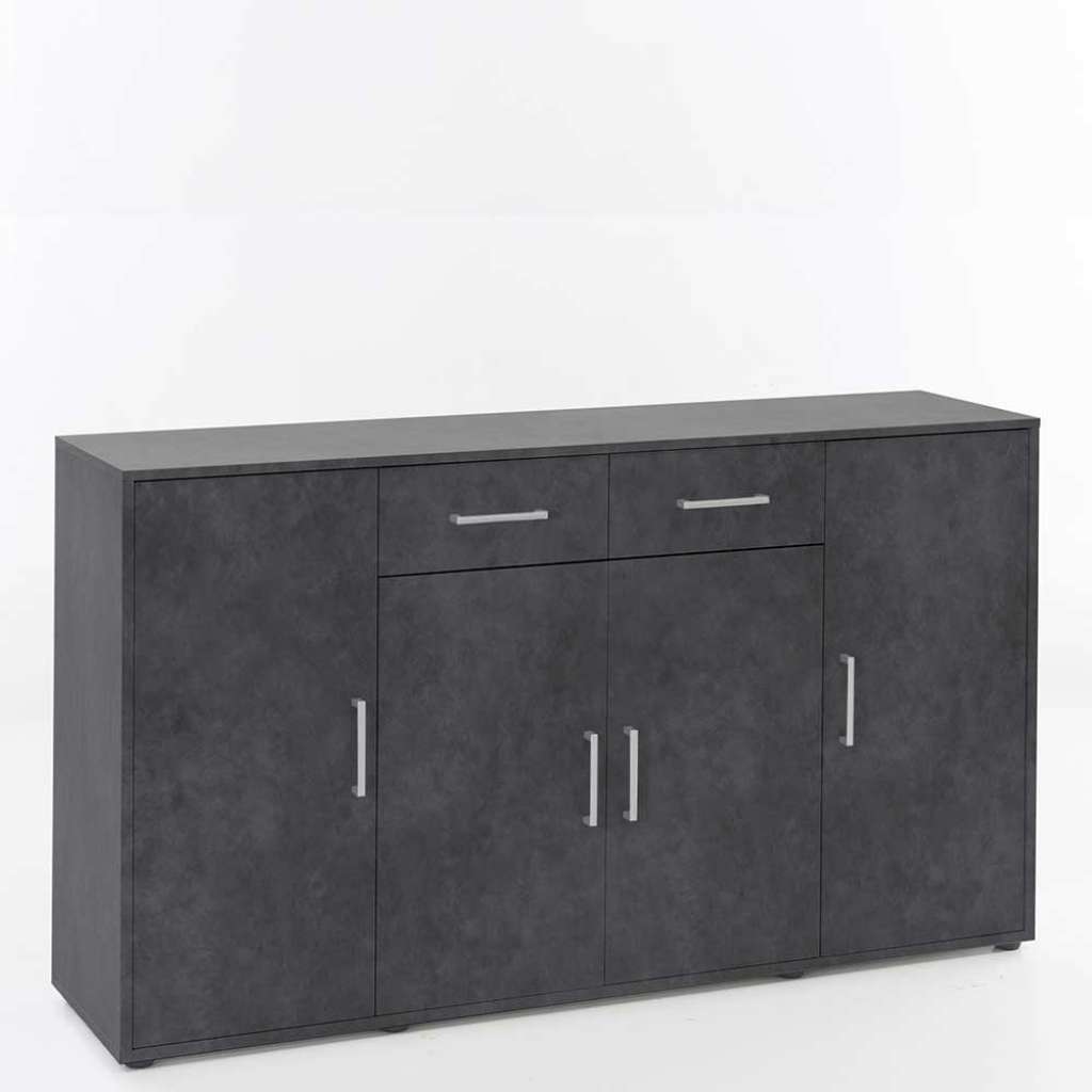 Wohnzimmer Kommode in Dunkelgrau 85 cm hoch