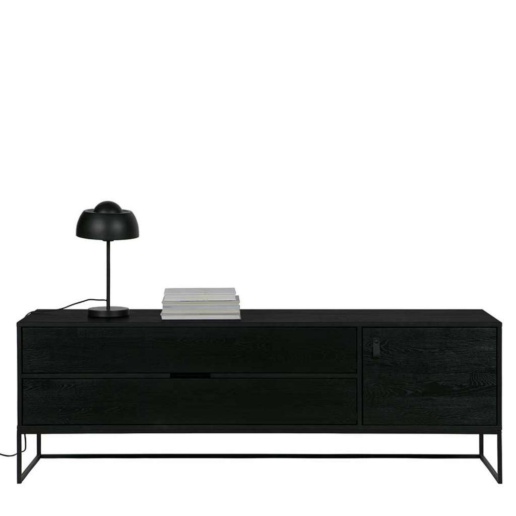 Design Lowboard in Schwarz 180 cm breit