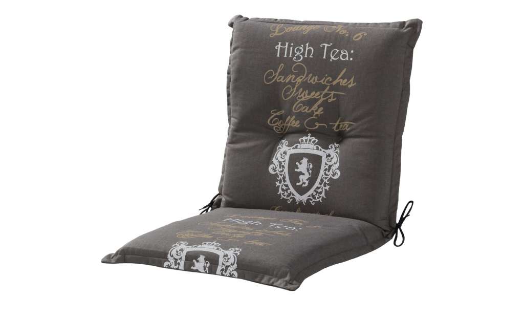GO-DE Niederlehnerauflage  High Tea Stone ¦ grau ¦ Mischgewebe, 85% Baumwolle, 15% Polyester ¦ Maße (cm): B: 50 H: 7 Garten > Auflagen & Kissen > Niederlehner-Auflagen - Höffner