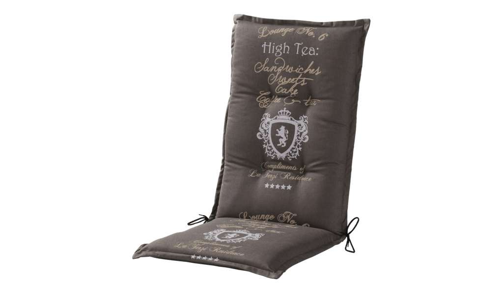 GO-DE Hochlehnerauflage  High Tea Stone ¦ grau ¦ Mischgewebe, 85% Baumwolle, 15% Polyester ¦ Maße (cm): B: 50 H: 7 Garten > Auflagen & Kissen > Hochlehner-Auflagen - Höffner