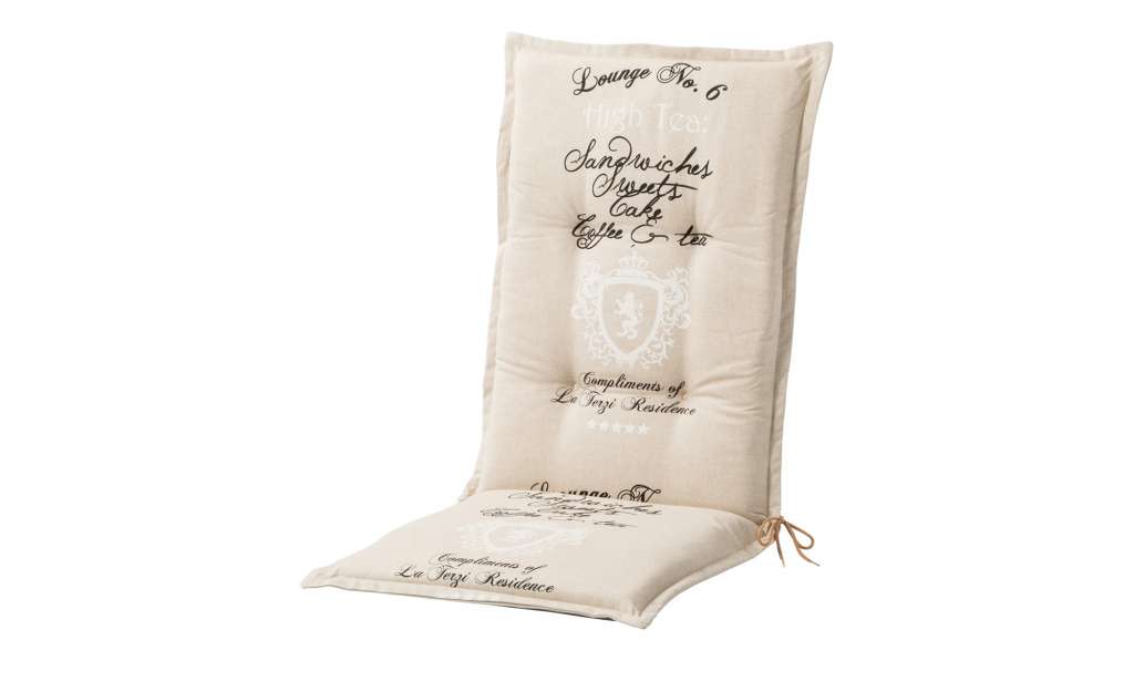 GO-DE Hochlehnerauflage  High Tea Sand ¦ beige ¦ Mischgewebe, 85% Baumwolle, 15% Polyester ¦ Maße (cm): B: 50 H: 7 Garten > Auflagen & Kissen > Hochlehner-Auflagen - Höffner