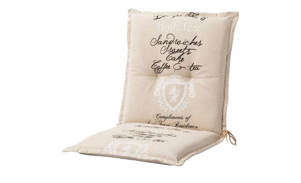 GO-DE Niederlehnerauflage  High Tea Sand ¦ beige ¦ Mischgewebe, 85% Baumwolle, 15% Polyester ¦ Maße (cm): B: 50 H: 7 Garten > Auflagen & Kissen > Niederlehner-Auflagen - Höffner