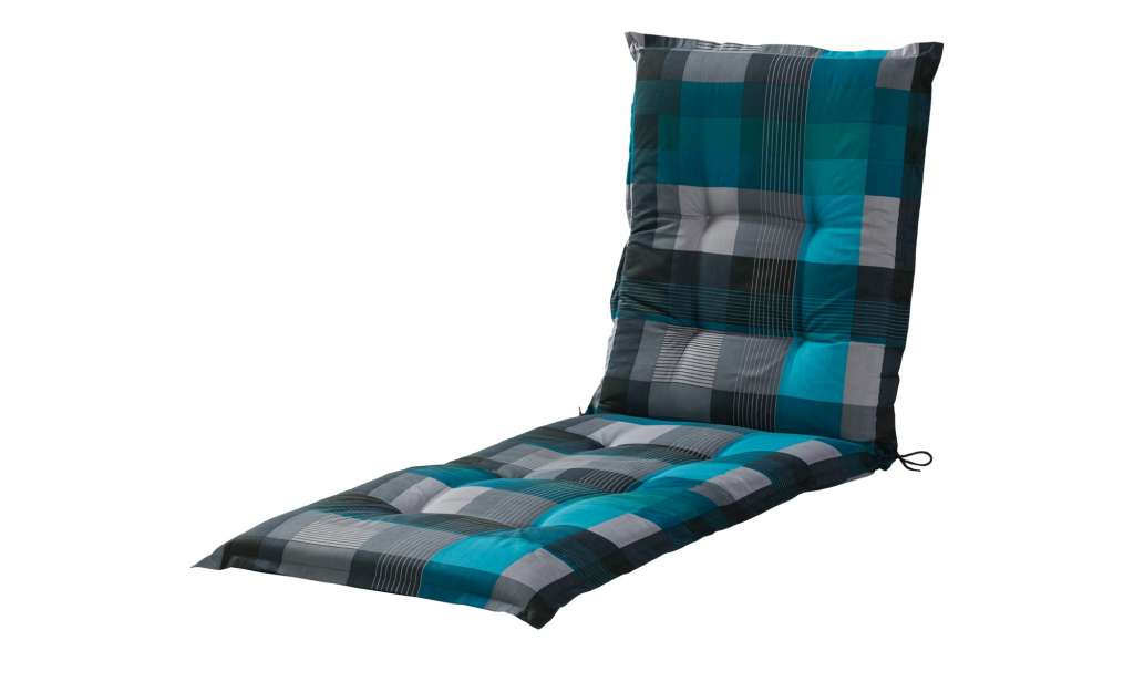GO-DE Liegenauflage  Iris ¦ blau ¦ Druckstoff, 50% Baumwolle, 50% Polyester ¦ Maße (cm): B: 60 H: 7 Garten > Auflagen & Kissen > Gartenliegen-Auflagen - Höffner