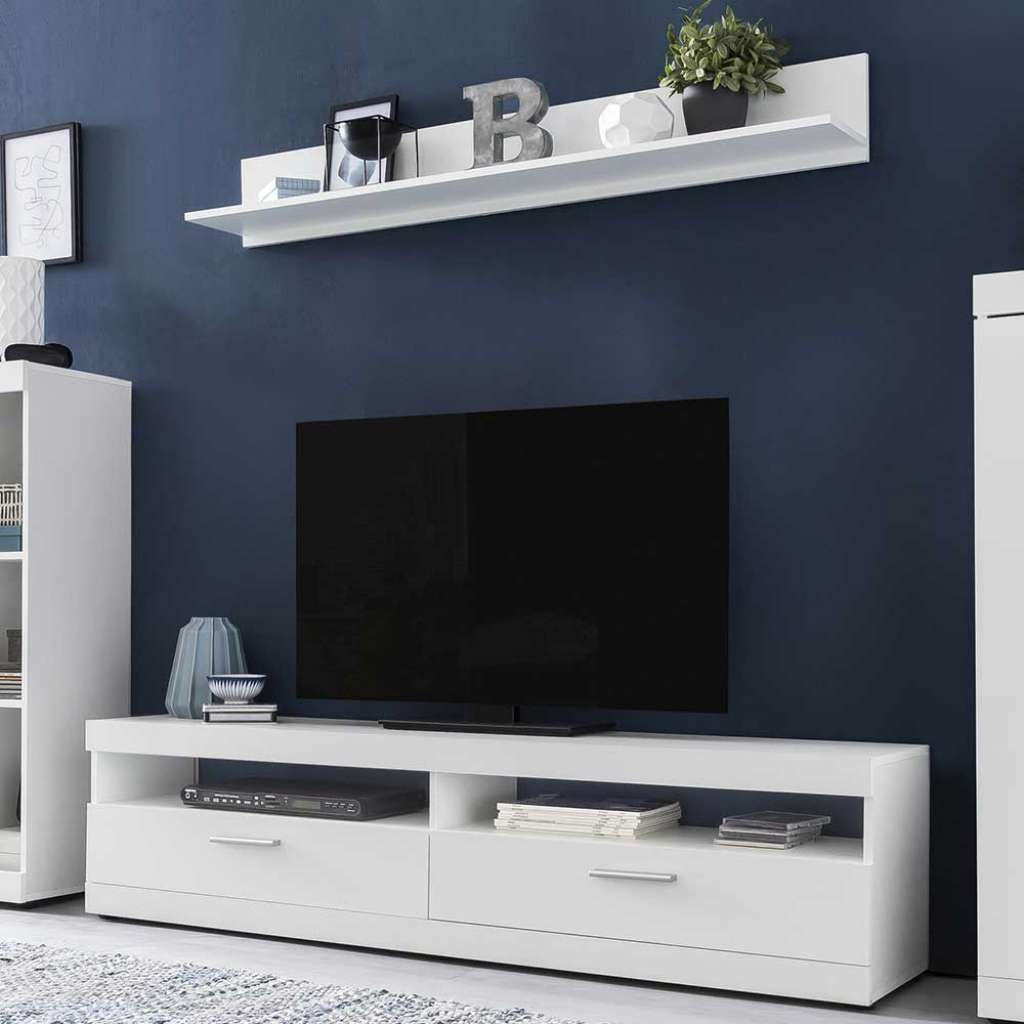 Wohnzimmermöbel Set in Weiß 160 cm breit (2-teilig)