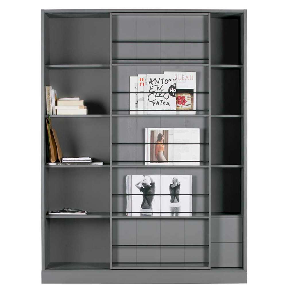Wohnzimmerschrank in Grau Schiebetüren