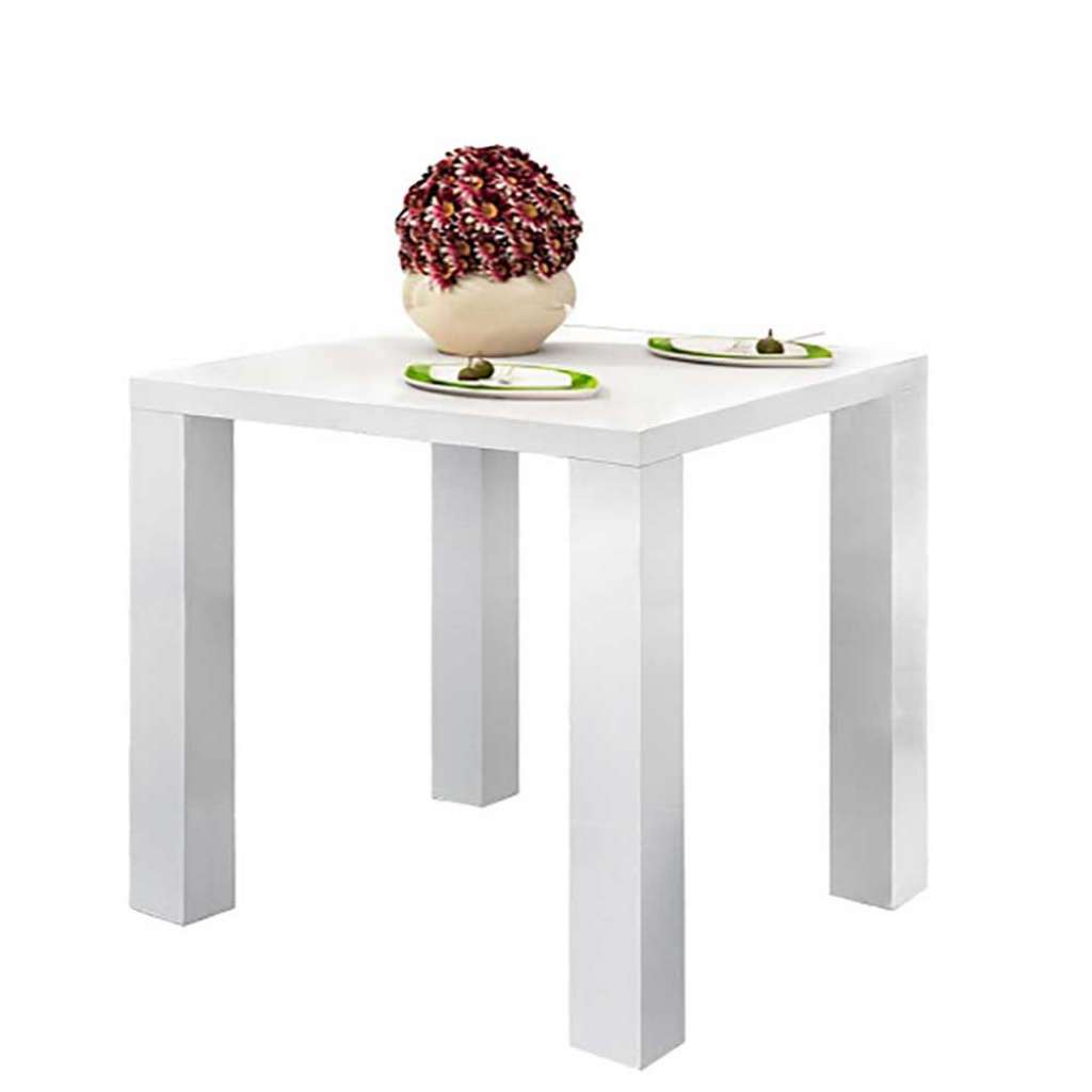 Hochglanz Küchentisch in Weiß 75 cm hoch