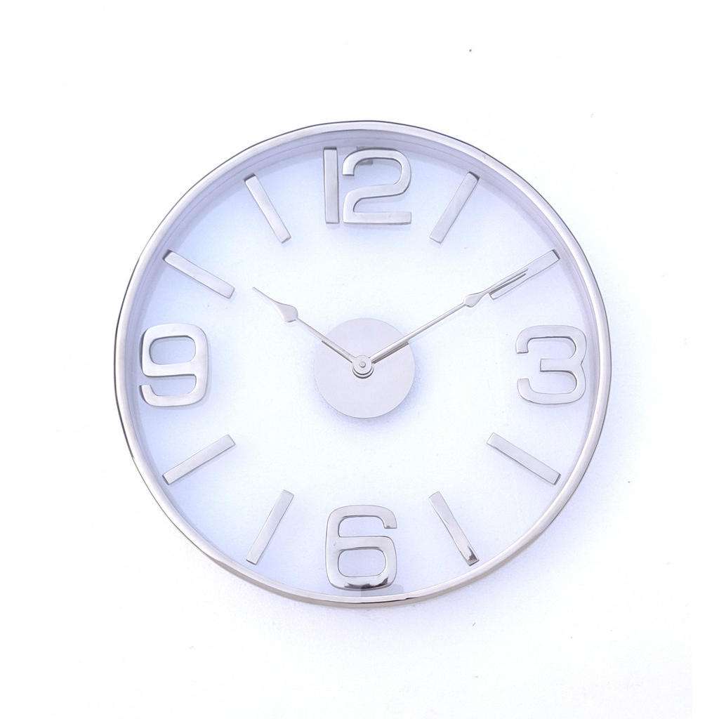 WANDUHR Silberfarben 46 cm
