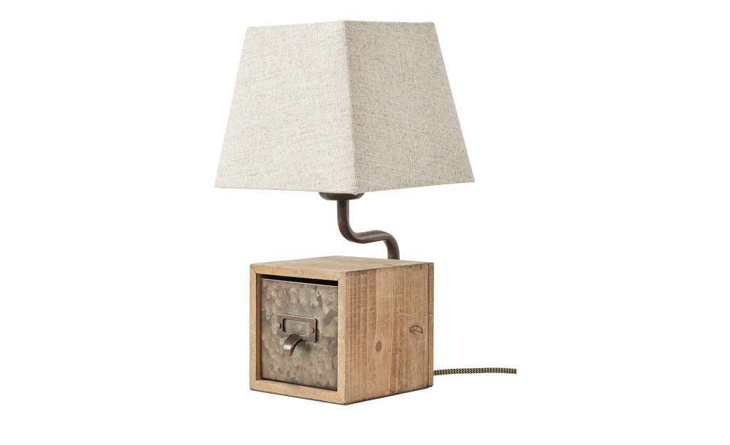 Tischleuchte, 1-flammig, `Box´ ¦ holzfarben ¦ Maße (cm): B: 17 H: 36 Lampen & Leuchten > Innenleuchten > Tischlampen - Höffner
