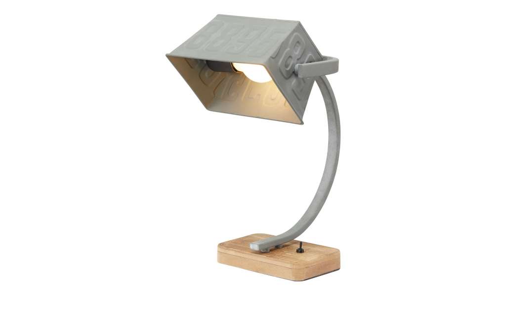 Tischleuchte, 1-flammig, Metallschirm ¦ grau ¦ Maße (cm): H: 40 Lampen & Leuchten > Innenleuchten > Tischlampen - Höffner