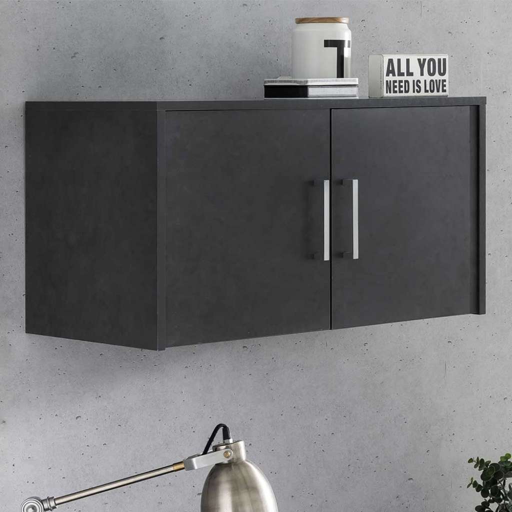 Hängeschrank in Dunkelgrau Büro