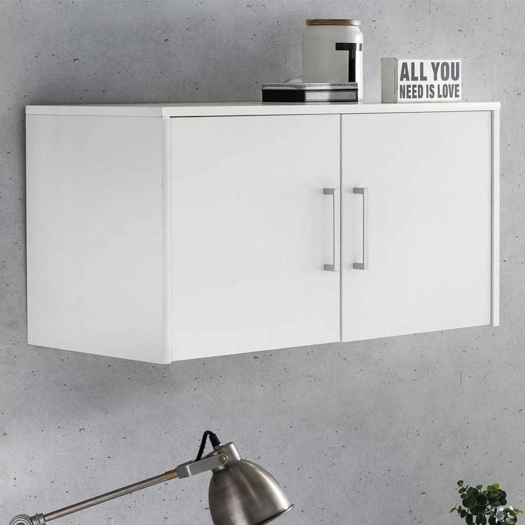 Weißer Hängeschrank für Ordner 40 cm hoch