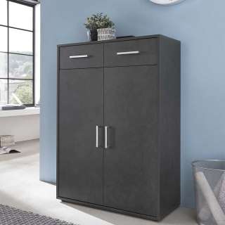 Ordnerschrank in Dunkelgrau 2-türig