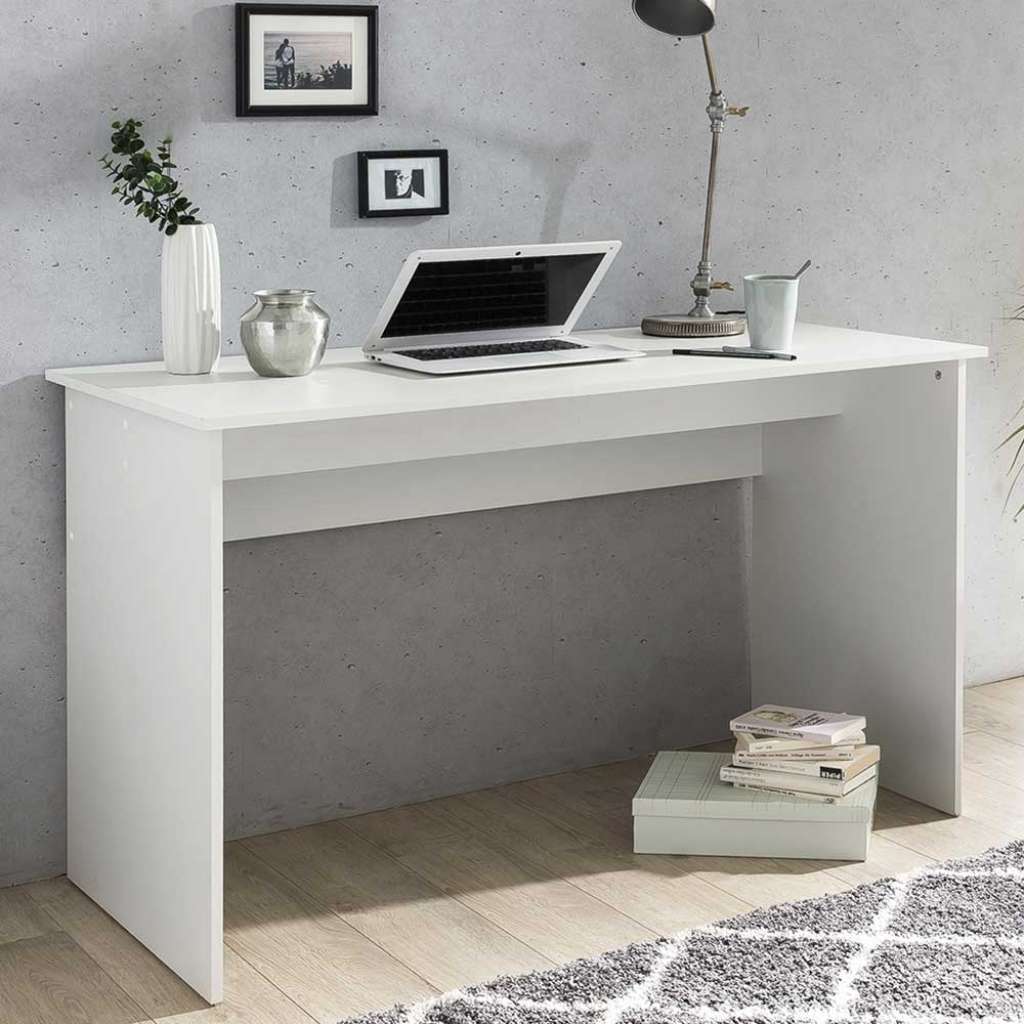 Wangen Bürotisch in Weiß 125 cm breit
