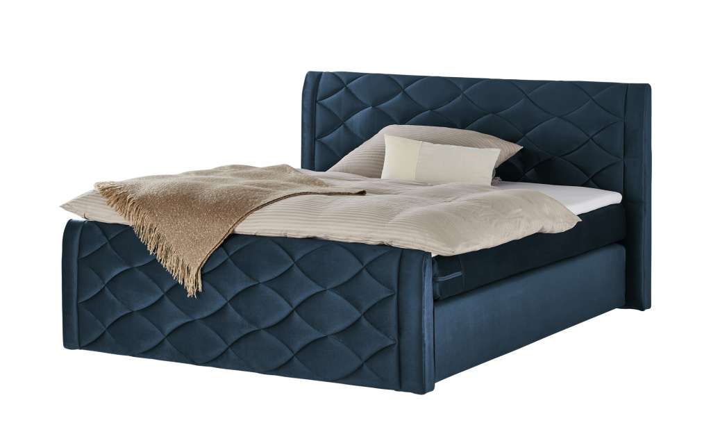 Boxspringbett  Archdukes ¦ blau ¦ Maße (cm): B: 200 H: 114 T: 224 Betten > Boxspringbetten > Boxspringbetten 180x200 - Höffner