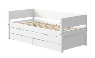 FLEXA Bett mit Ausziehbett und 2 Schubkästen  Flexa White ¦ weiß ¦ Maße (cm): B: 210 H: 81 T: 101 Kindermöbel > Kinderbetten - Höffner