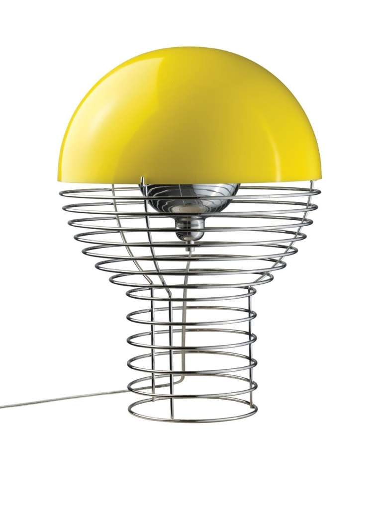 Verpan - Wire Tischlampe groß - gelb - indoor