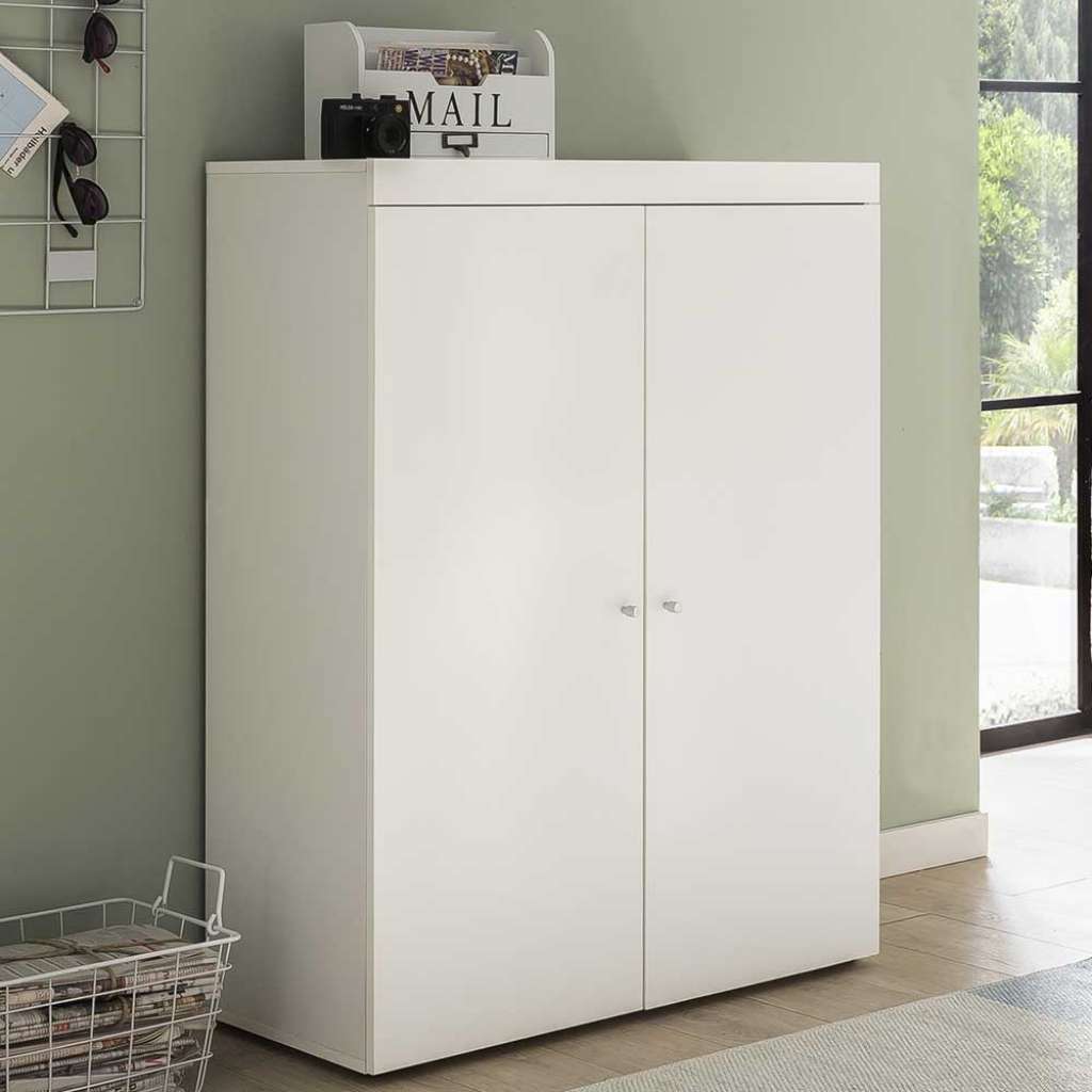 Schuhaufbewahrung in Weiß 80 cm breit