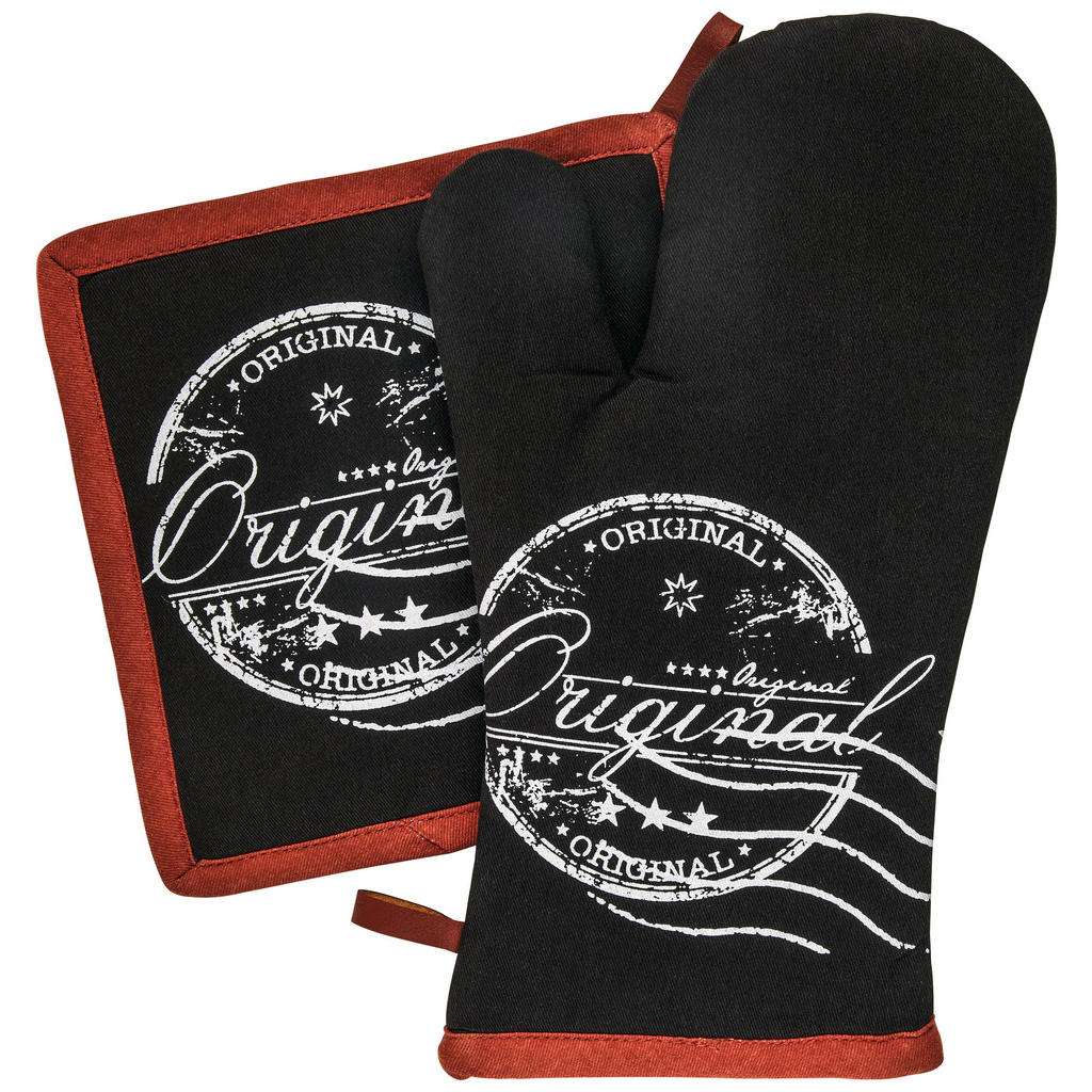 TOPFLAPPEN UND HANDSCHUH 2-teilig