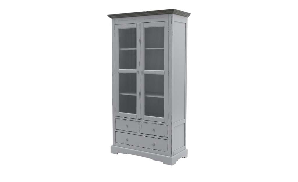 Vitrine  Telese ¦ grau ¦ Maße (cm): B: 98 H: 184 T: 44 Kommoden & Sideboards > Vitrinen - Höffner