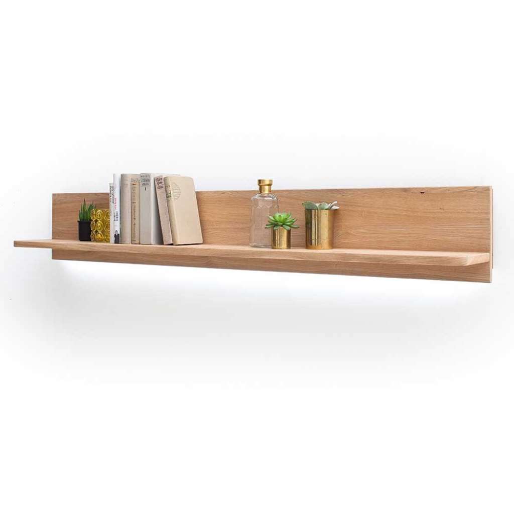 Wandregal mit Eiche Bianco furniert 160 cm breit