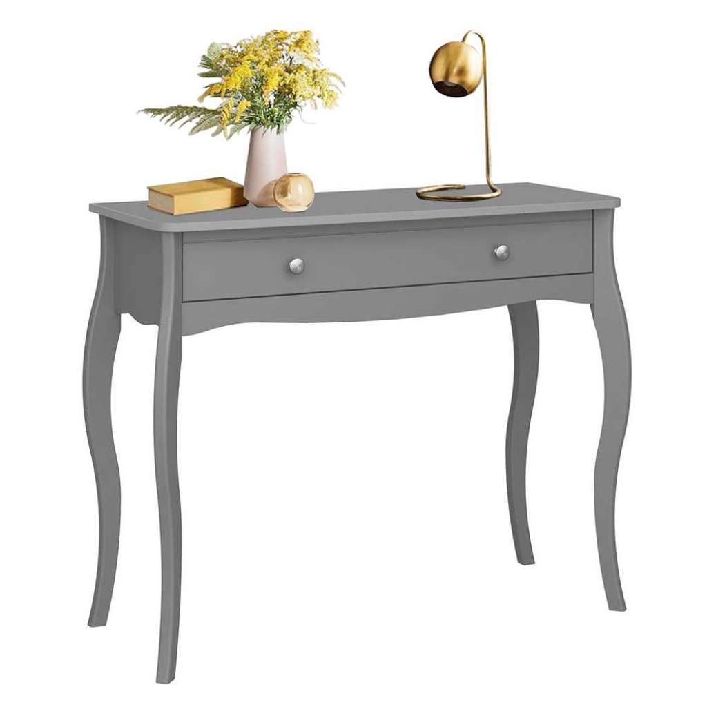 Konsolen Tisch in Grau Barock Design