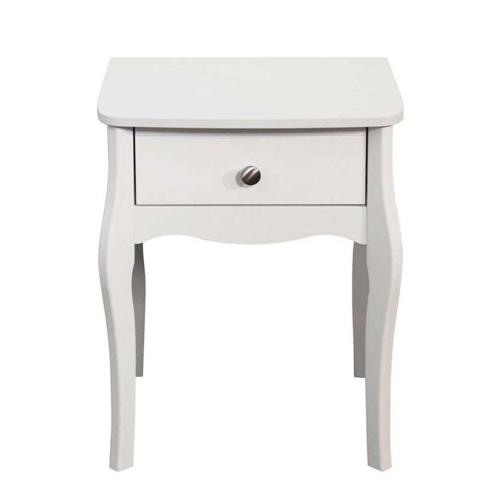 Barock Design Nachtkonsole in Weiß 45 cm breit