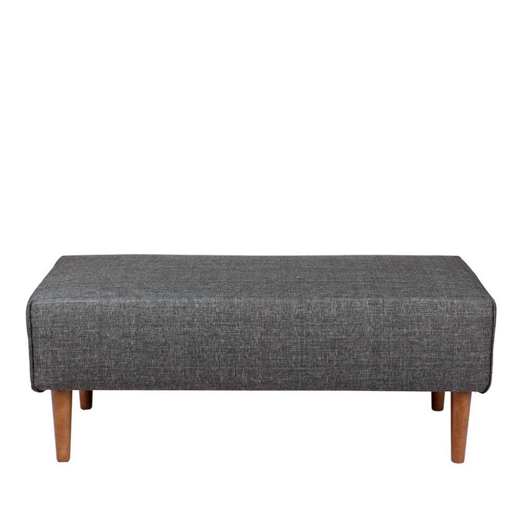 Sitzhocker in Grau Webstoff Skandi Design