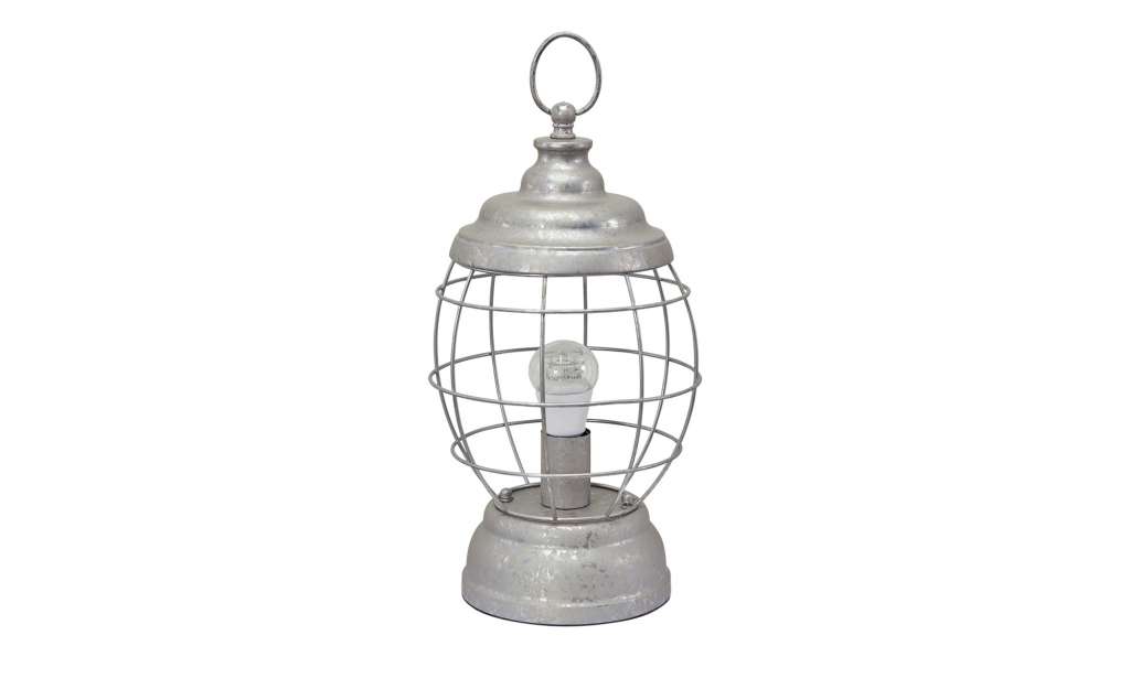 Tischleuchte ´Latterne´, 1-flammig silber-galvanisiert ¦ silber ¦ Maße (cm): B: 18 H: 44 Lampen & Leuchten > Innenleuchten > Tischlampen - Höffner