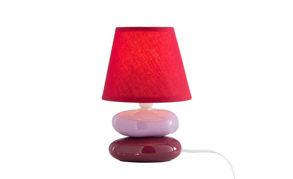 for friends Tischlampe rot mit Keramikfuß, Stoffschirm ¦ mehrfarbig ¦ Maße (cm): H: 23 Ø: 15 Lampen & Leuchten > Innenleuchten > Tischlampen - Höffner