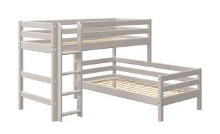 FLEXA Mittelhohes Kombibett mit Leiter  Flexa Classic ¦ grau ¦ Maße (cm): B: 110 H: 143 Kindermöbel > Kinderbetten - Höffner