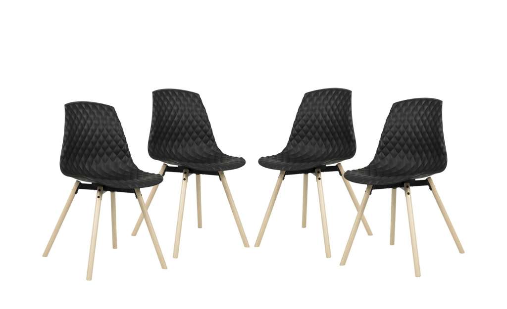 4 Stühle  Baldwin ¦ schwarz ¦ Maße (cm): B: 48 H: 83 T: 50 Stühle > Polsterstühle - Höffner