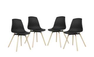 4 Stühle  Baldwin ¦ schwarz ¦ Maße (cm): B: 48 H: 83 T: 50 Stühle > Polsterstühle - Höffner