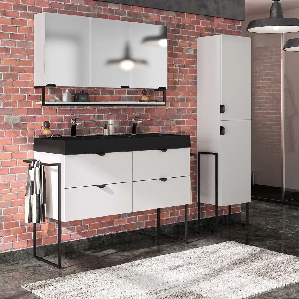 home24 Badezimmerset Faktory IV (3-teilig)