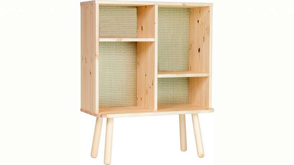 Karup Design Regal »Kyabi«, Vierbeiniger Schrank mit zwei verstellbaren Regalen und einem Tatami-Look auf der Rückseite