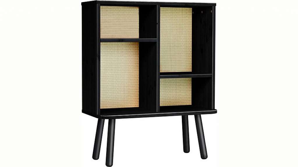 Karup Design Regal »Kyabi«, Vierbeiniger Schrank mit zwei verstellbaren Regalen und einem Tatami-Look auf der Rückseite