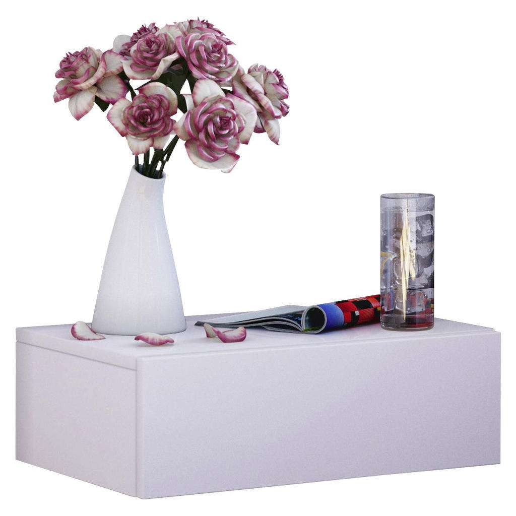 NACHTKÄSTCHEN Weiß 46/15/30 cm